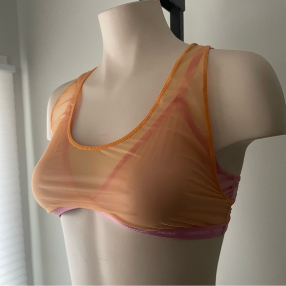 Calvin Klein Orange and Pink Sheer Bra - Picture 4 of 8